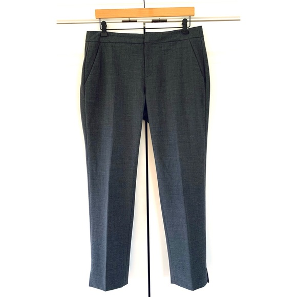 Everlane Trousers Gray Wool Suiting Slim Tapered Ankle Crop Classic Pants Size 8 - Picture 3 of 9
